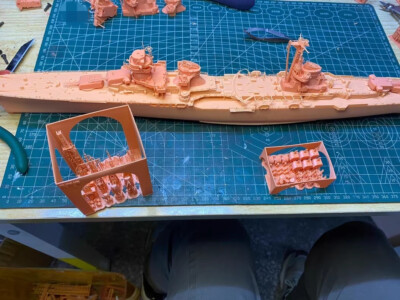 3D Printed 1/350 Italian Navy Cruiser Duke of Aosta Unpainted Model Kit