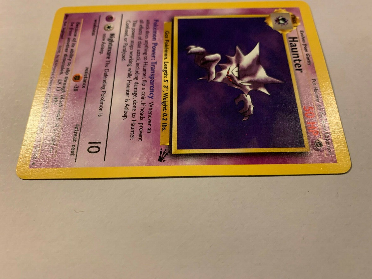 Pokemon Haunter Card,Stage 1, Rare,Fossil Set 21/62