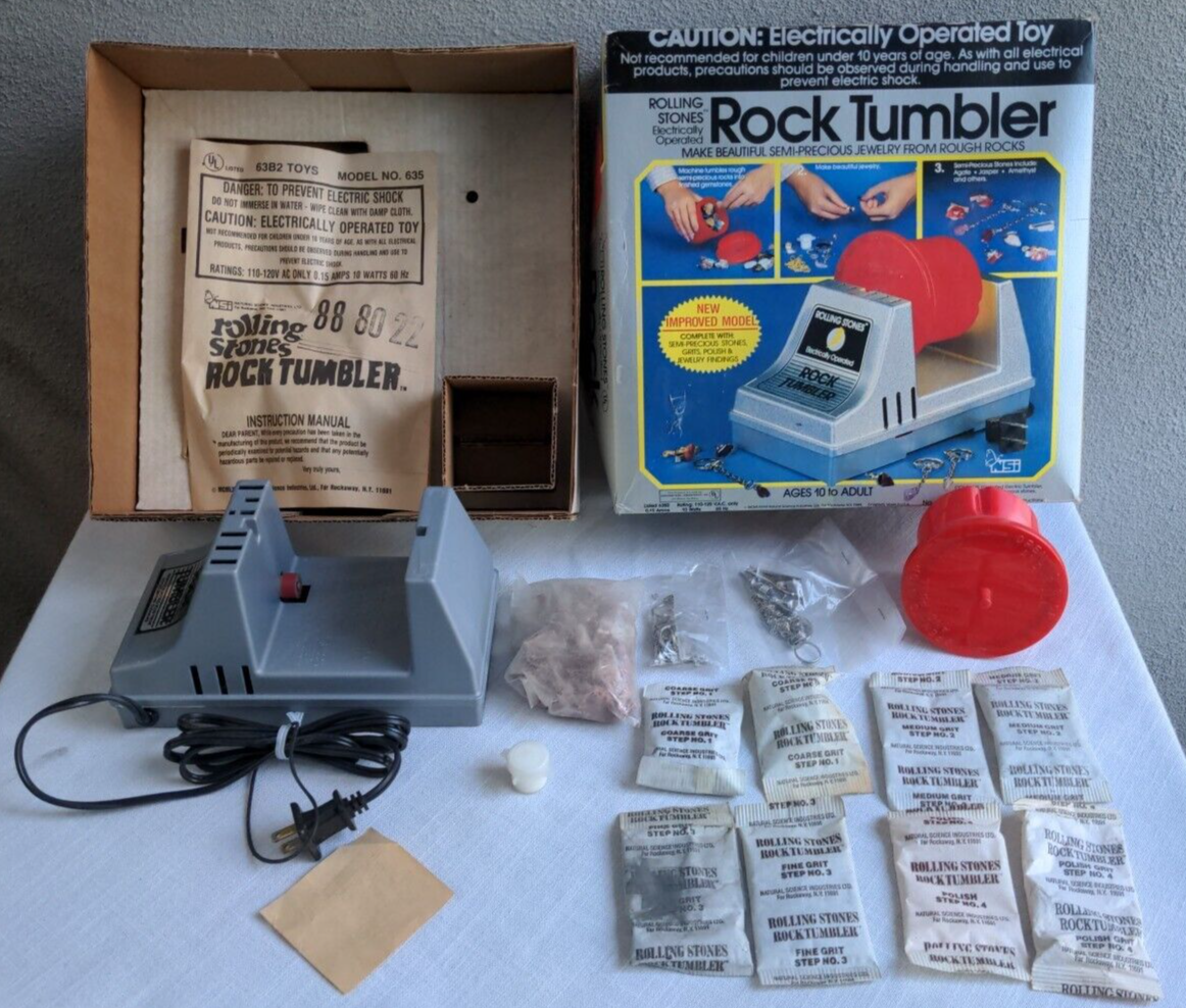 LN 1983 NSI Rolling Stones 635 Rock Tumbler + 609 Double Barrel