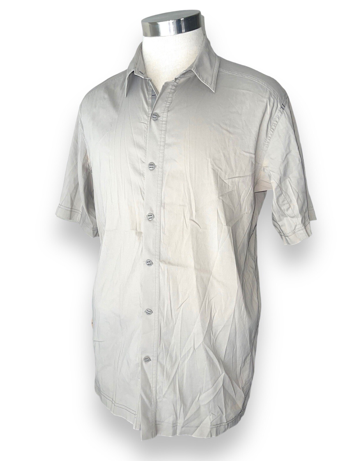 ARC'TERYX Transcept camicia elastica cotone nylon con bottoni corta slv grigio beige taglia L