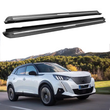 2pz Barre portatutto Nerf gradini laterali adatte per Peugeot 2008 2013-2019 nere