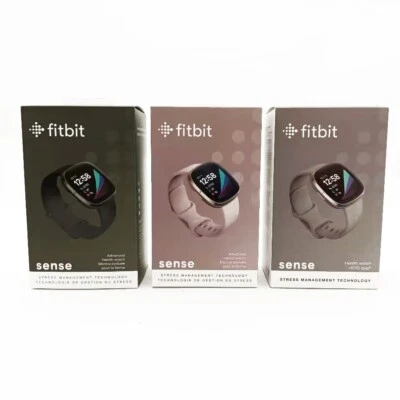 Fitbit Sense FB512 Advanced Health Smartwatch Stainless Steel Case Sealed L&S