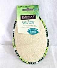 ECOTOOLS Dual-Sided Body Buff for Dry Skin Made with Organic Cotton Vegan
