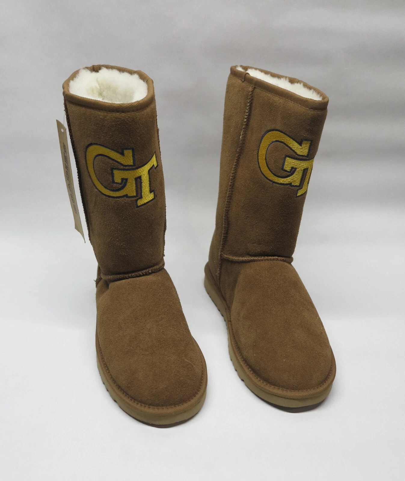Georgia Tech Gameday Boots GT Suede Winter Snow Boots Insulated Size 11 Men