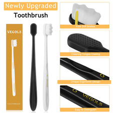 Adult Extra Soft Toothbrush with 20000 Soft Bristles, Pack of 6 Micro Nano ...
