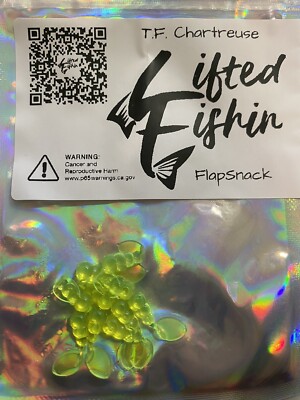 Liftedfishin Micro Ice Flapsnack T.F. Chartreuse Shad Fish .8''