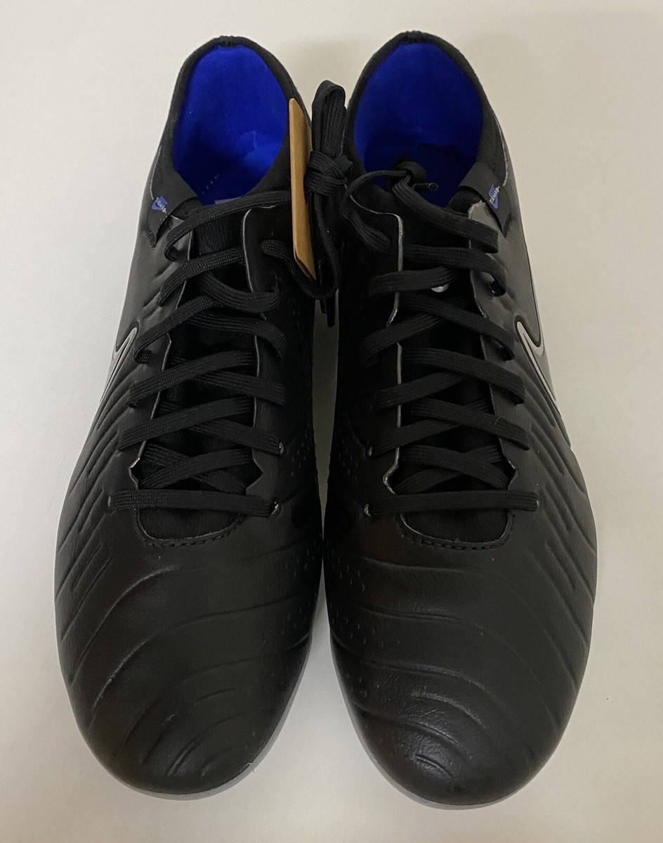 Nike Tiempo Legend 10 Pro FG Mens Sz 8 Black Blue Soccer  display picture 1