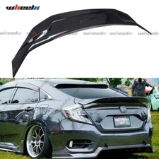 Rear Trunk Spoiler For 2016-2021 Honda Civic Sedan Highkick Duckbill Gloss Black