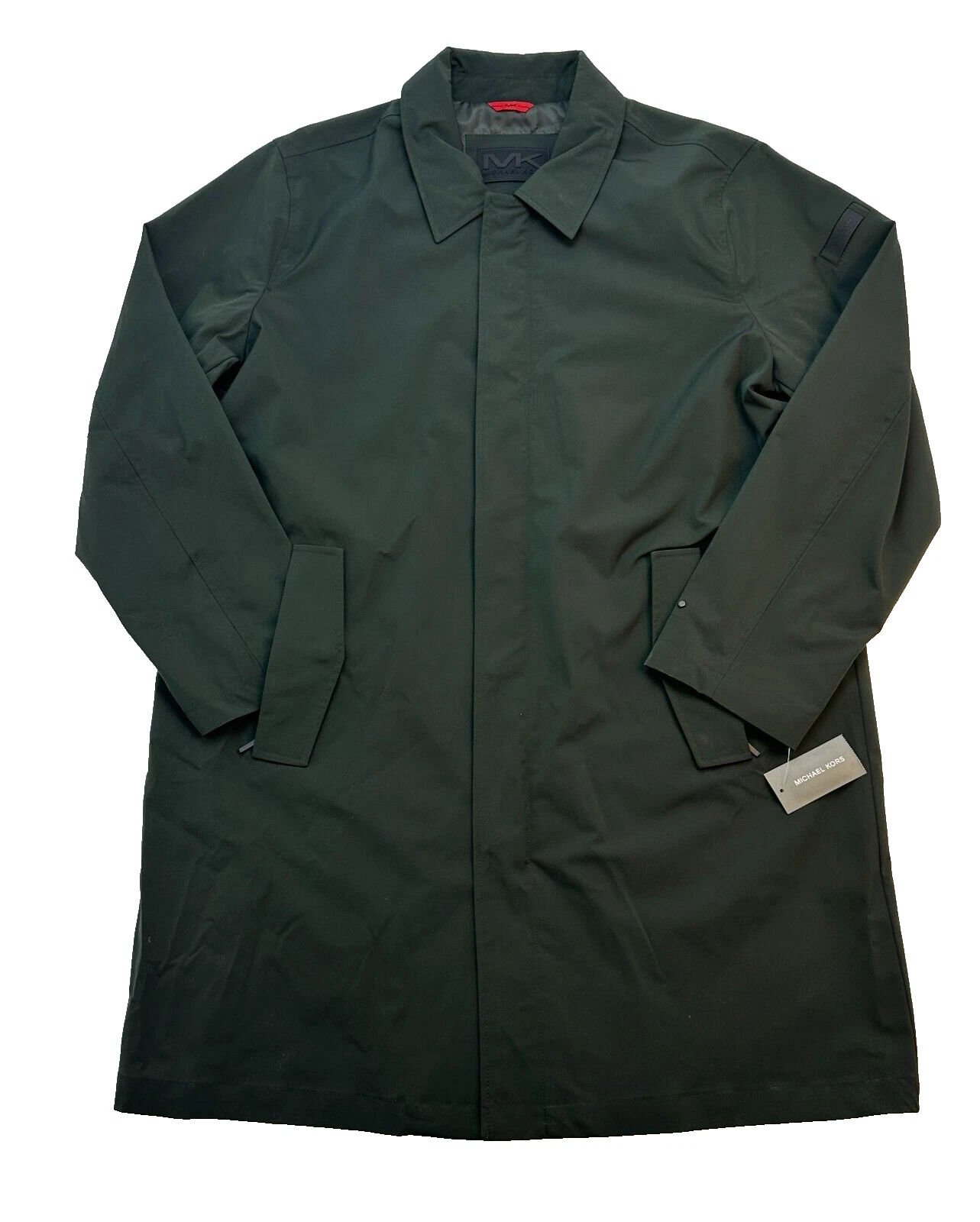 Michael Kors Impermeabile Giacca Uomo Taglia L Stile MMK99543 Oliva Scura