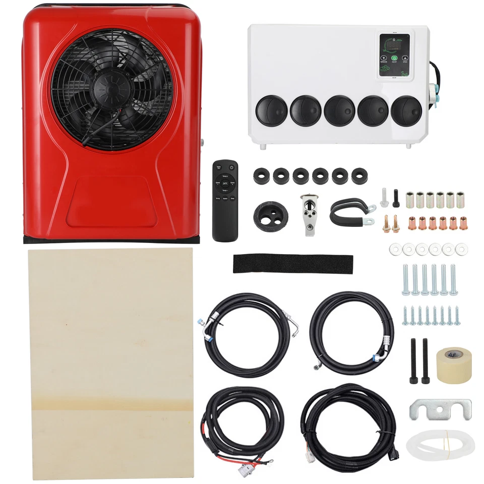 12000 BTU 12V Truck Cab RV Air Conditioner Split AC Fits Semi Trucks Bus Caravan Foto 3 de 4