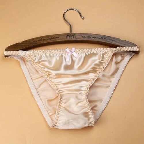 2 Pares Mujeres 100 Bragas de Seda Cuerda Bikinis Lazo Linda Ropa Interior Bragas Parte Inferior - Imagen 9 de 34