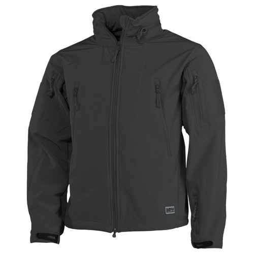 Veste Soft Shell MFH Scorpion Homme - Noir - Militaire/Sécurité - Neuf Avec étiquettes