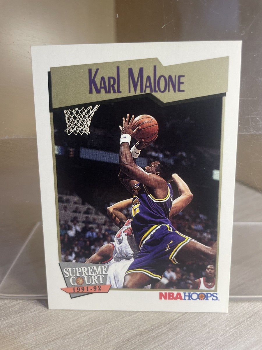 1991-92 NBA Hoops Karl Malone Supreme Court Card #499 - Utah Jazz