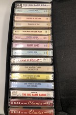 Various Music Big Bands Cassette Lot of 15 Plus Holding Case. 6 Never Opened