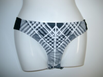 Bikinihose schwarz kariert von HURLEY Gr. 38  NEUWARE