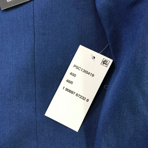 New Penguin Blazer Mens 46 R Sports Coat Blue Skinny Jacket Linen Casual Adult - Picture 4 of 15