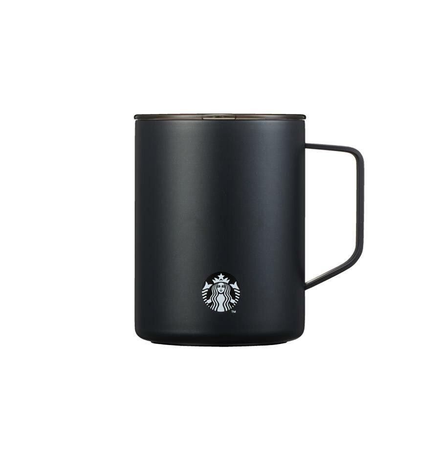 STARBUCKS Korea 2024 Black Matte Debbi Handle Mug 16oz Stainless