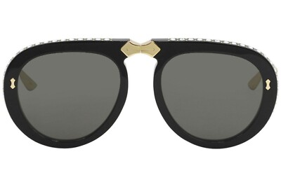 GUCCI ソリッド ブラック 切り替えデザイン 微光沢 おしゃれ GUCCI ソリッド ブラック 切り替えデザイン 微光沢 おしゃれ