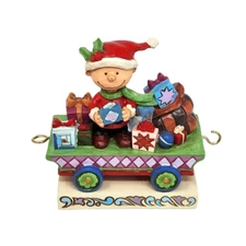 JIM SHORE PEANUTS 2018 ALL WRAPPED UP CHARLIE CHRISTMAS CHEER TRAIN CAR 6000988