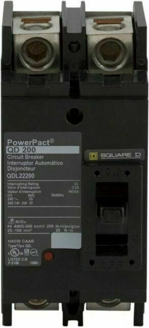 Square D QDL22200 PowerPact Q - molded case circuit breaker 200 amp