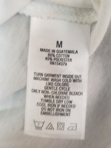Aeropostale Women's Classic Crew Just Chillama Med White Short Sleeve TShirt NEW - Picture 5 of 10
