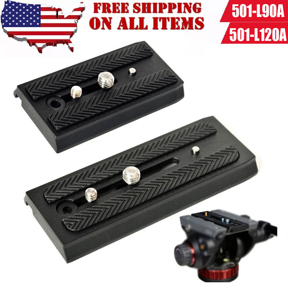 90/120mm Aluminum 501PL Quick Release Plate For Manfrotto 501 500AH For Benro US