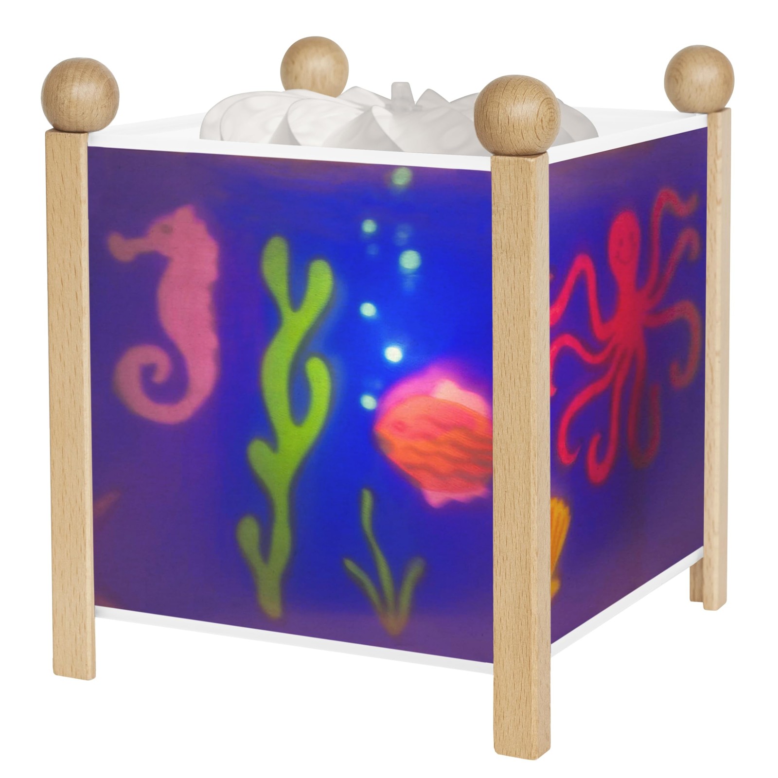 Veilleuse lanterne magique dessin animé pour rituel coucher enfant