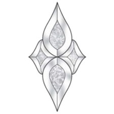 5"x9-1/2" Exquisite Clear Glass Gluechip Bevel Cluster EC620GC