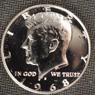 1968 *S* PROOF KENNEDY 40% SILVER HALF DOLLAR*NICE* FREE SHIPPING! C3481