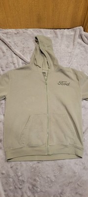 Ford Bronco Full Zip Hoodie Mens M Beige Graphic Sweatshirt Desert SUV  Casual
