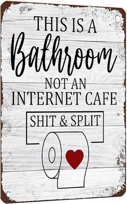 Mesibo Sarcastic This Is Bathroom Tin Metal Signs Home Décor 8x12 