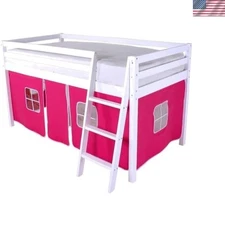Pink Bed Tent for Bunk Bed Loft Kids Cabin Play Fun Privacy