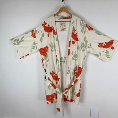 California Cowboy El Garibaldi Fish Print Terry Lined Beach Robe Mens L/XL