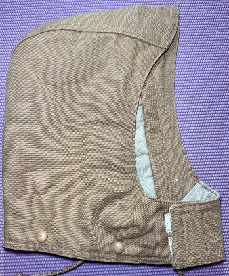 Capucha de repuesto Carhartt de lona aislada de pato talla única marrón a presión EE. UU. Foto 3 de 3