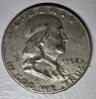 1953  Franklin Silver Half Dollar 90% Silver Junk Silver