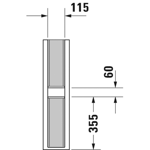 Duravit ME by Starck Ceramic Pedestal Leg for 233555, 233560, 233565 Wash - Bild 4 von 5