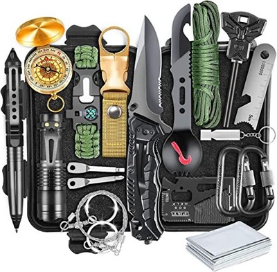 Survival Kit, Gifts for Men Dad Husband, Emergency 19 in 1 Survival Kit