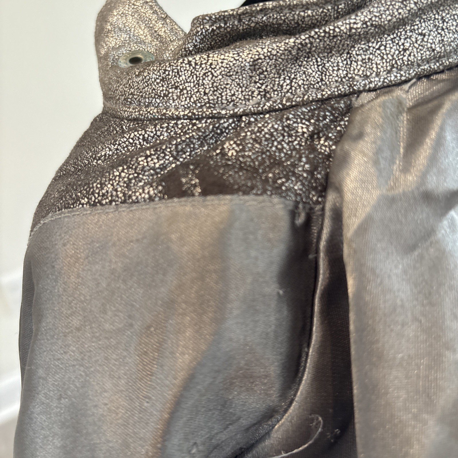 Bebe Cobblestone Silver Pattern Vintage Biker Jac… - image 19