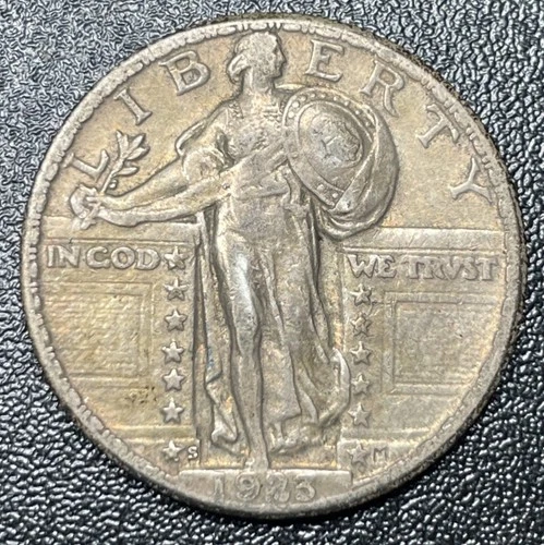 1923-S Standing Liberty Quarter 25c Rare Key Date Choice XF