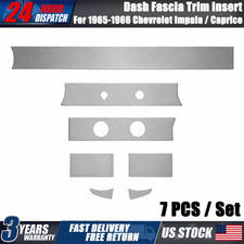 Cnc Dash Fascia Trim Insert Set For 1965-1966 Chevrolet Impala Caprice 7 Pcs