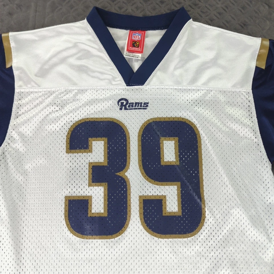 Camiseta St Louis Rams Steven Jackson Reebok Y2K Blanca Niños Jóvenes XL 18-20 Foto 4 de 4