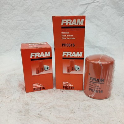 QTY 2 FRAM PH3616 OIL FILTER - FITS MANY - CHECK IF FITS YOUR EQUIPMENT