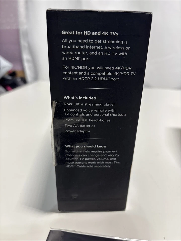 Roku Ultra 4670X HD 4K HDR Streaming Player Device Power Supply Headphones Only - Image 4 of 4