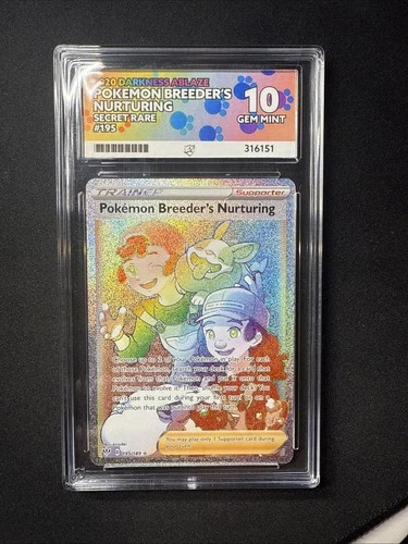 Pokemon Breeder's Nurturing 195/189 ACE graded card