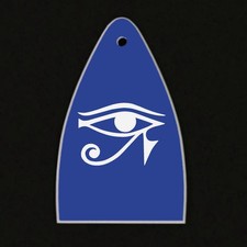 GUITAR TRUSS ROD COVER Engraved Etch Paul Reed Smith PRS USA - EYE OF HORUS BLUE