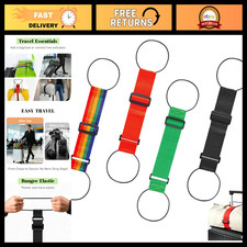 4 Pack Adjustable Luggage Connector Straps - Strong Multi-Use Suitcase Tie Downs
