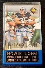Howie Long - RARE Classic SIGNED Numbered Raiders Card w/ Original Display Case