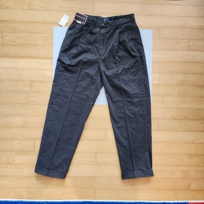 NWT Polo Ralph Lauren Hammond Pant 33x30 Pleated Cotton Cuffed Gray Mens