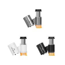 60 Times Mini Microscope Jewelry Loupes Magnifiers Adjustable Light Angle