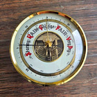 Round Gold Tone Aneroid Barometer Dial Wall Mount Weather Gauge Western Germany — photo 1